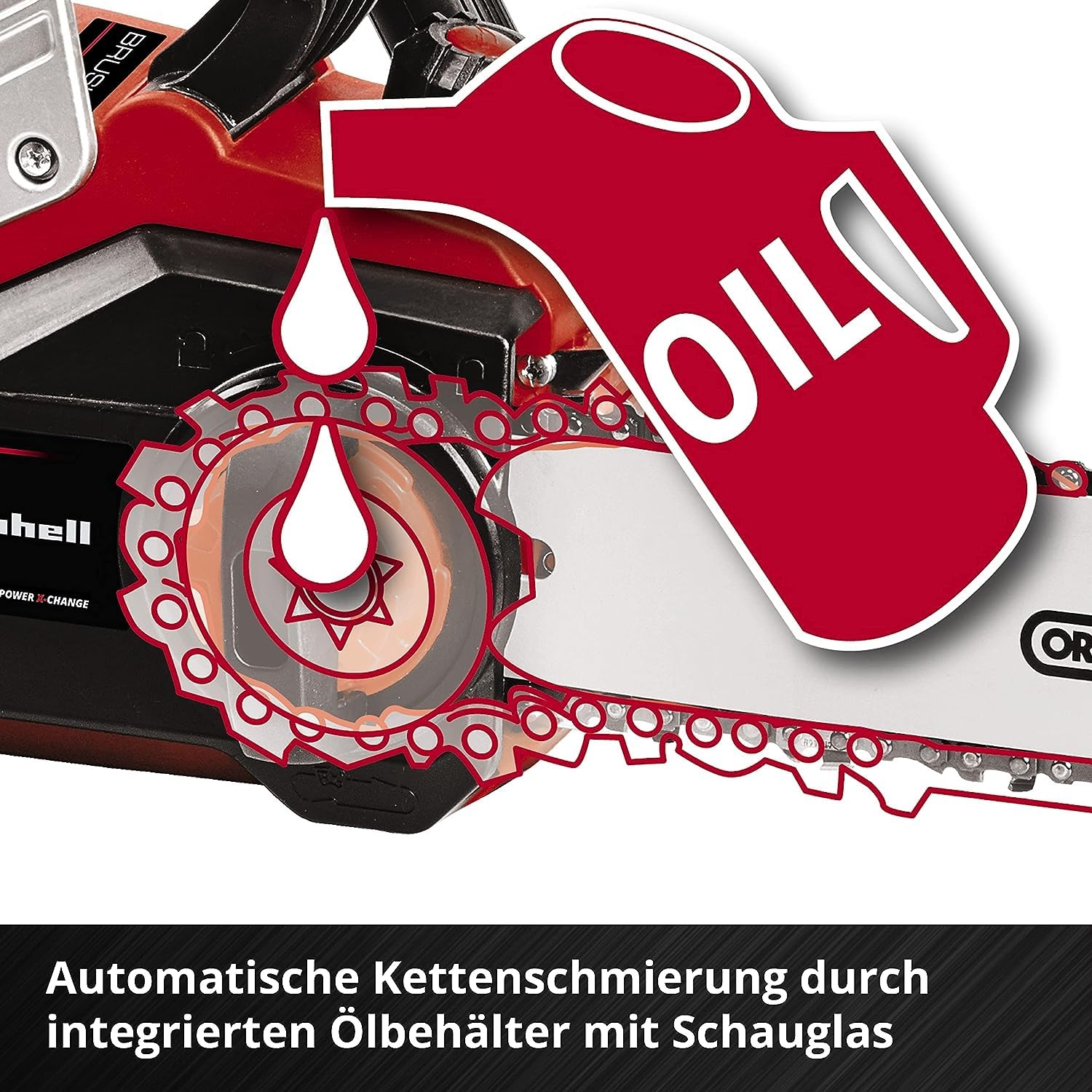 Einhell Professional Akku-Kettensäge GP-LC 36/35 Li-Solo 36V, 35cm Schwert, Brushless, ohne Akku