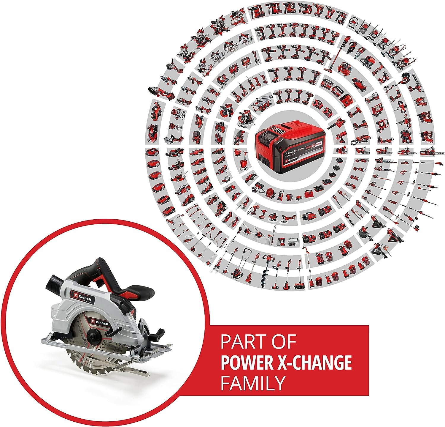 Einhell Professional Akku-Handkreissäge TP-CS 18/190 Li BL-Solo 18V, 190mm Sägeblatt, ohne Akku